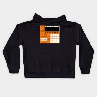 Dope Beat Machine Series #10 (Orange - No Text) Kids Hoodie